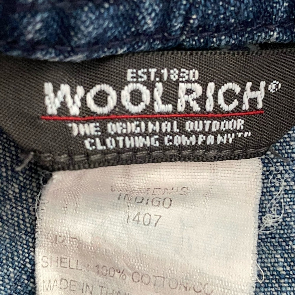Woolrich Women's 29x22 Cropped Y2K Cargo Capri Jeans Blue Denim High Rise Cotton - Picture 7 of 7